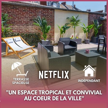 L'Escale Tropicale, Appartement Independant Avec Terrasse Privative Saint-Quentin  Exterior foto